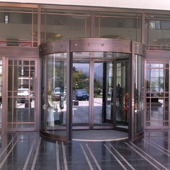 西安精藝銅裝飾西安兩翼旋轉門智能旋轉門酒店旋轉門廠家